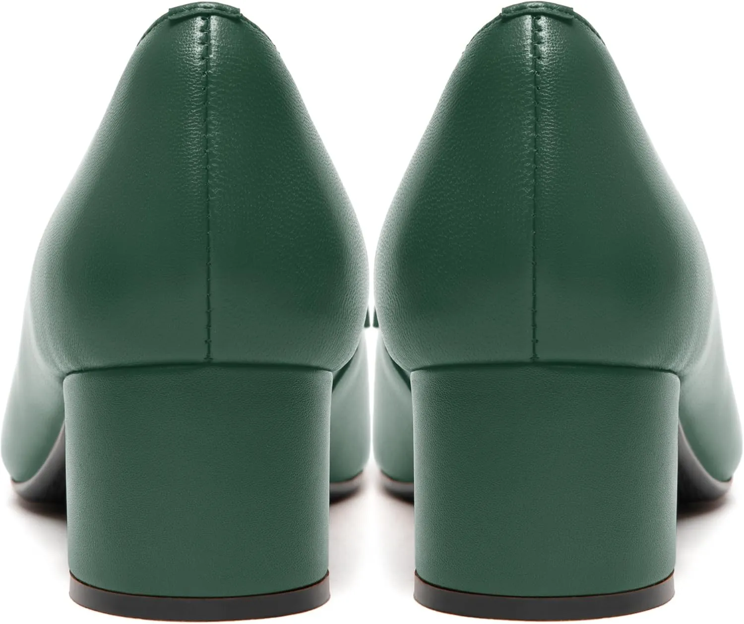 FEMSTEP Womens Pointed Toe Slip On Business Matte Leather Formal Chunky Low Heel Loafers Shoes 1.5 Inch