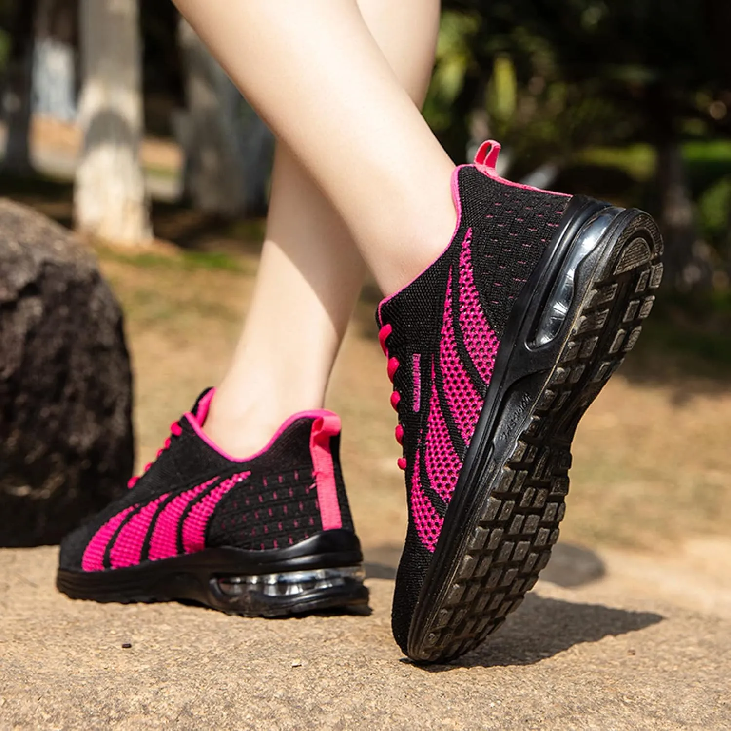 FLIOZY Womens Running Shoes Air Cushion Lightweight Sneakers Lace up Walking Tennis Shoes for Women