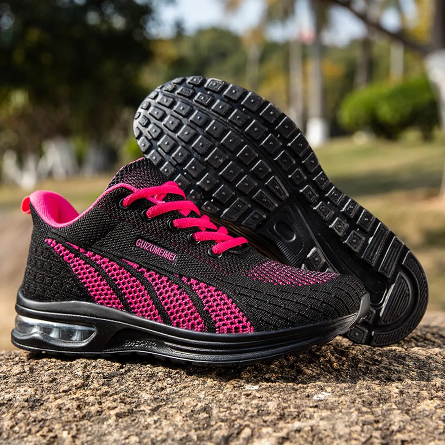 FLIOZY Womens Running Shoes Air Cushion Lightweight Sneakers Lace up Walking Tennis Shoes for Women