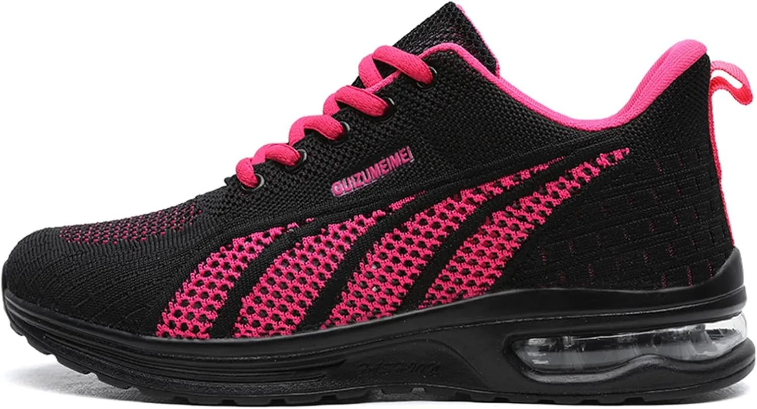 FLIOZY Womens Running Shoes Air Cushion Lightweight Sneakers Lace up Walking Tennis Shoes for Women