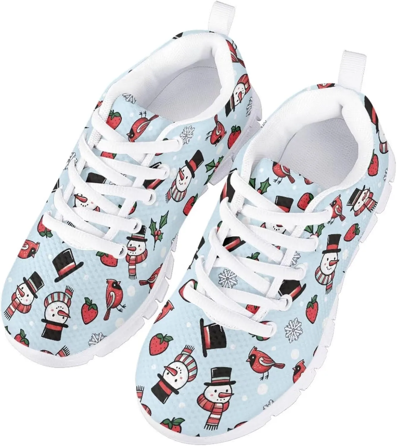 FOR U DESIGNS Kids Athletic Shoes Lace Up Sports Outdoor Sneakers Girls Walking Shoes Mesh Breathable Boys Running Tennis Shoes