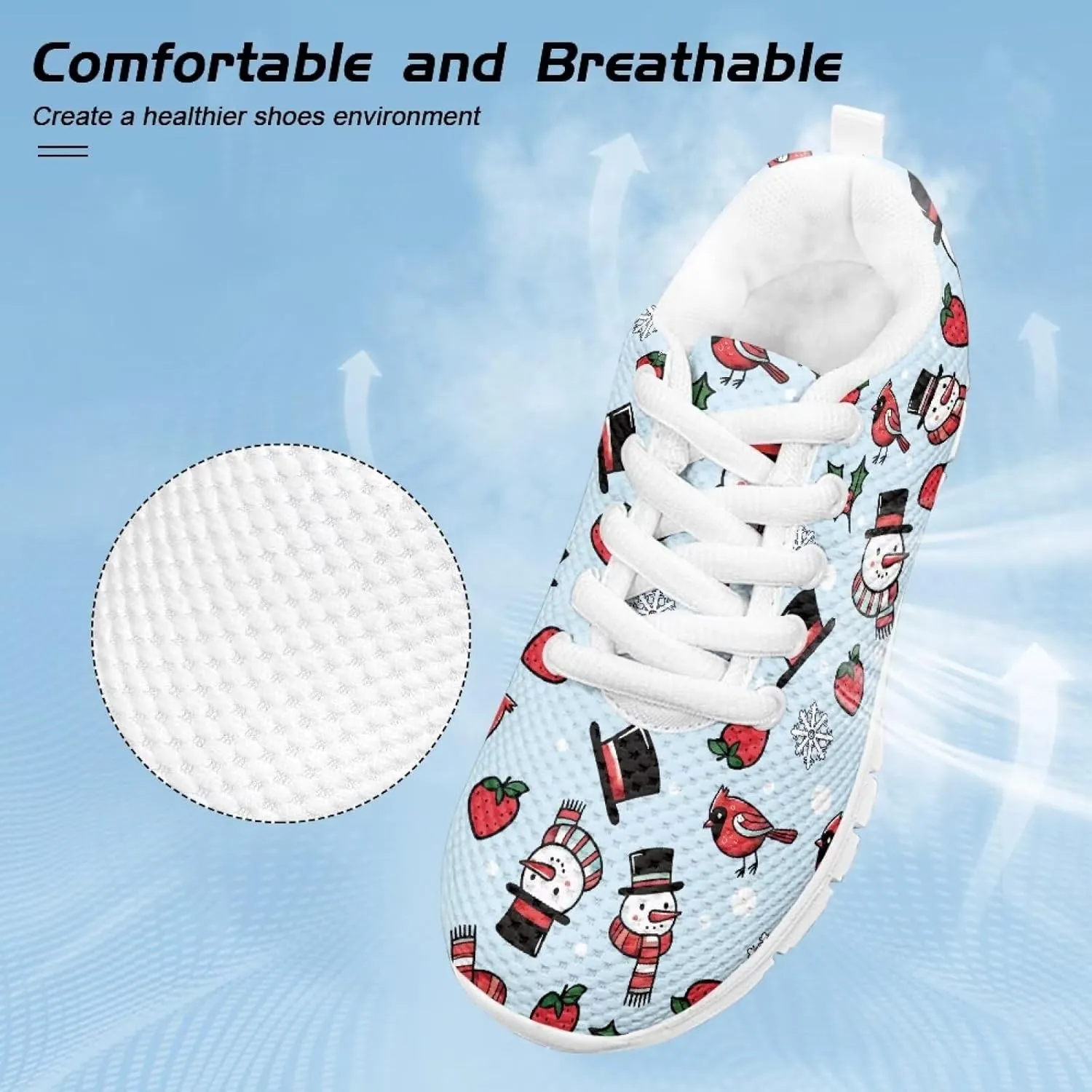 FOR U DESIGNS Kids Athletic Shoes Lace Up Sports Outdoor Sneakers Girls Walking Shoes Mesh Breathable Boys Running Tennis Shoes