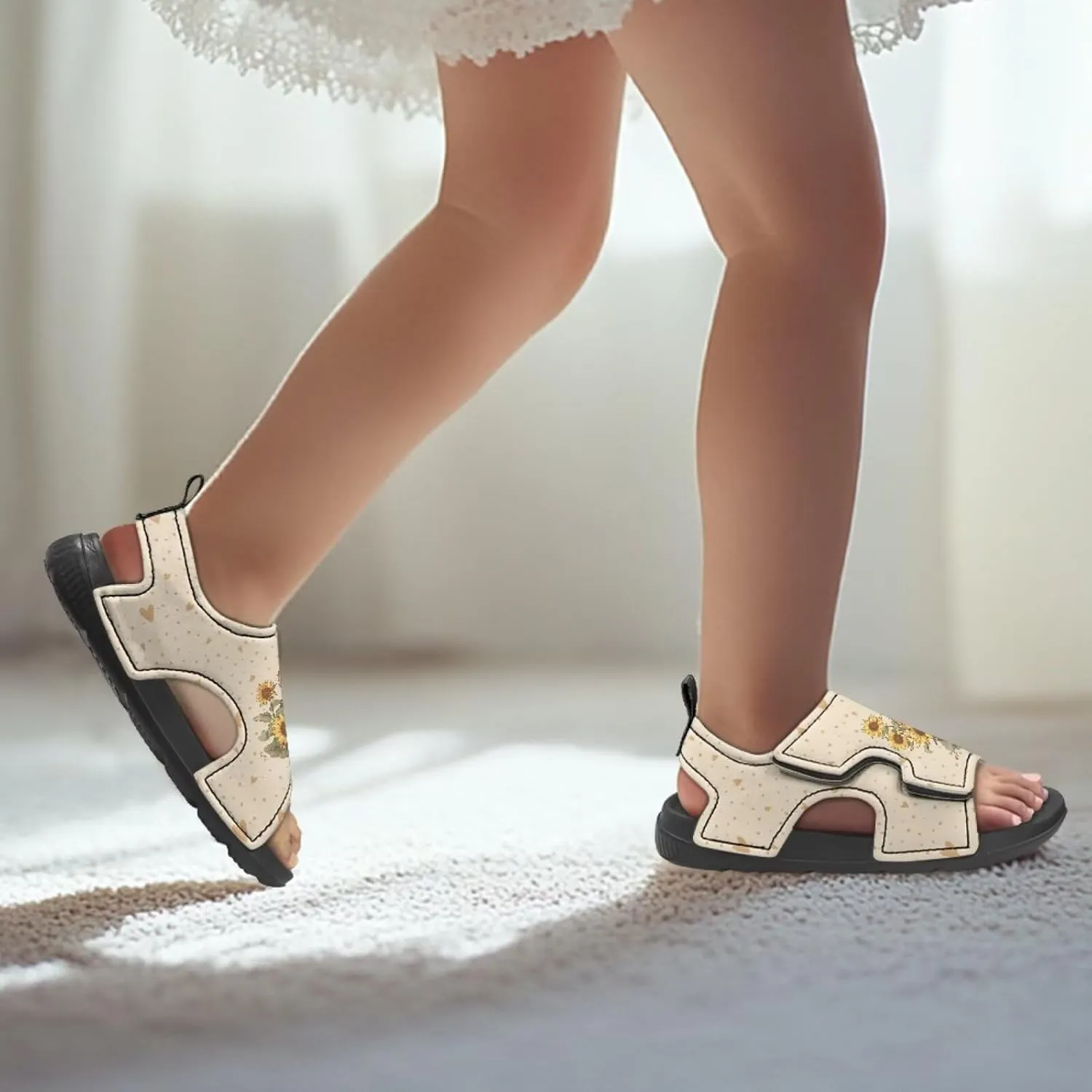 Forchrinse Girls Sandals Summer Slip On Sport Sandals Outdoor Open-Toe Shoes for Toddler/Little Kid/Big Kid