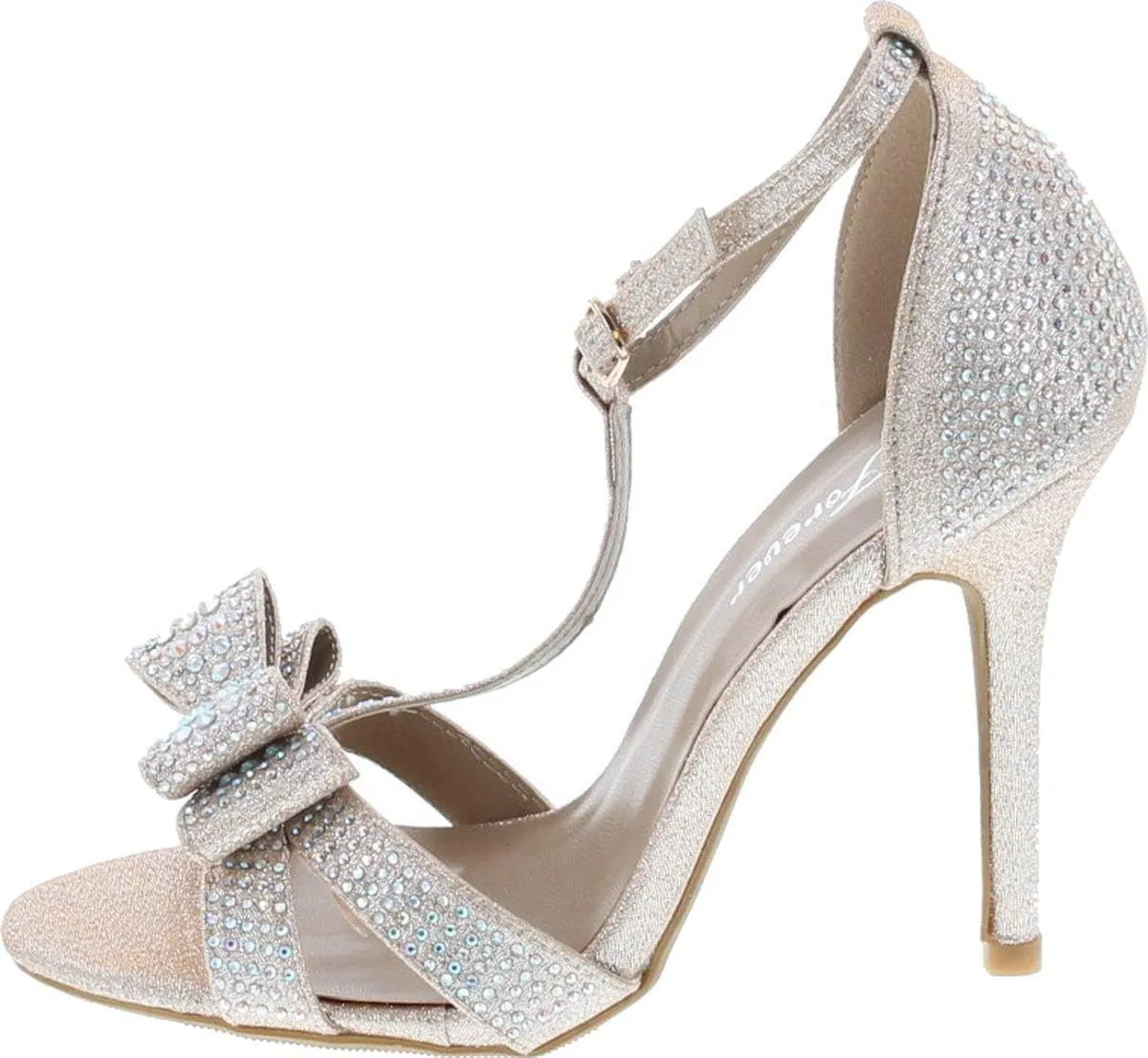 Forever Alina-64 Women's Fashion Bridal Formal Ankle Strap Open Toe Heels Evening Dress Sandals