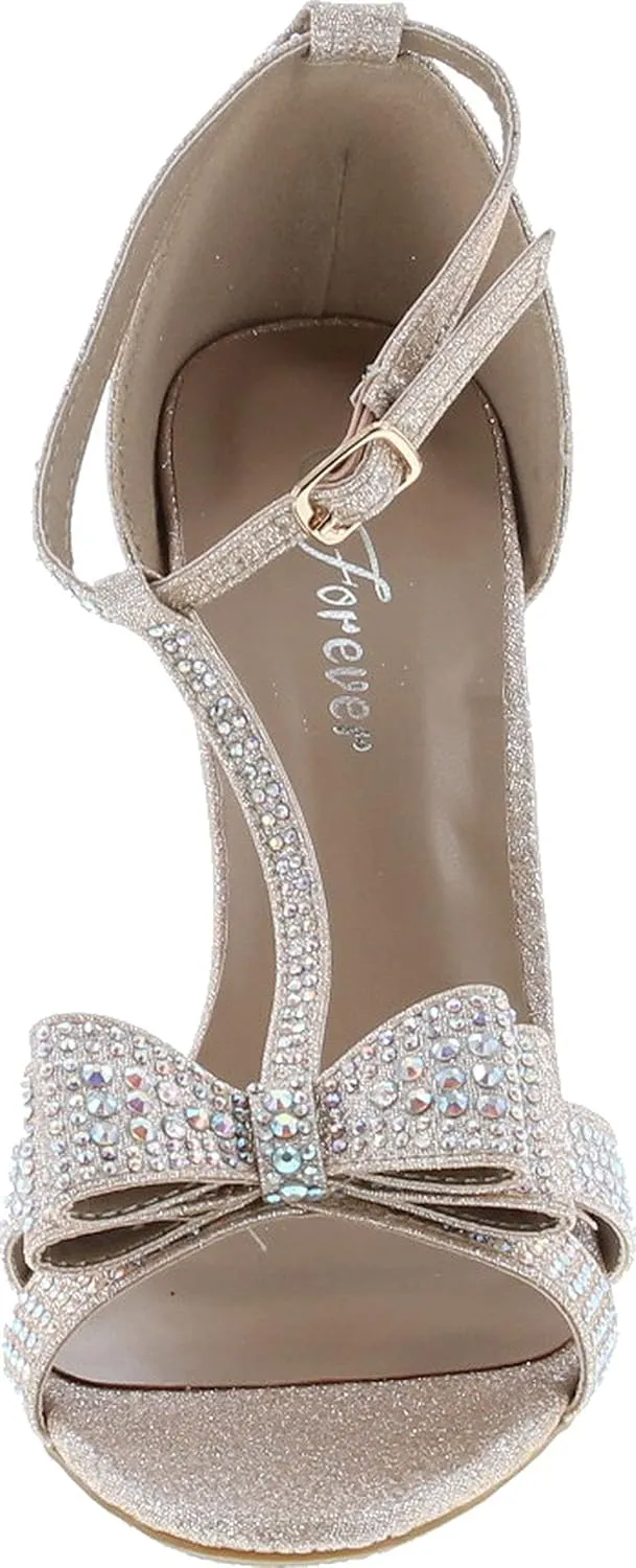 Forever Alina-64 Women's Fashion Bridal Formal Ankle Strap Open Toe Heels Evening Dress Sandals
