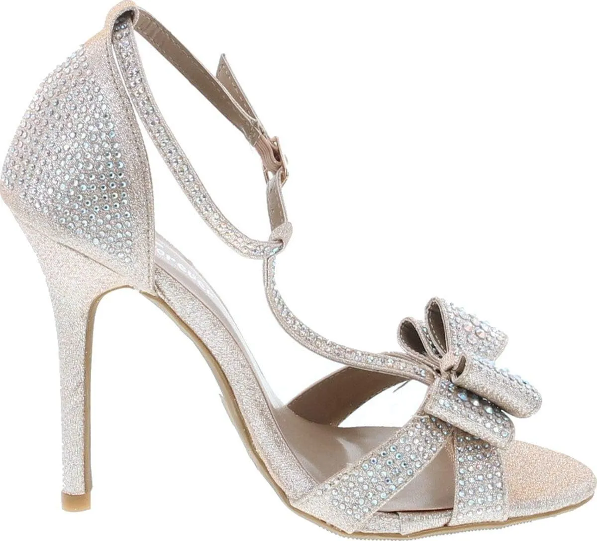 Forever Alina-64 Women's Fashion Bridal Formal Ankle Strap Open Toe Heels Evening Dress Sandals