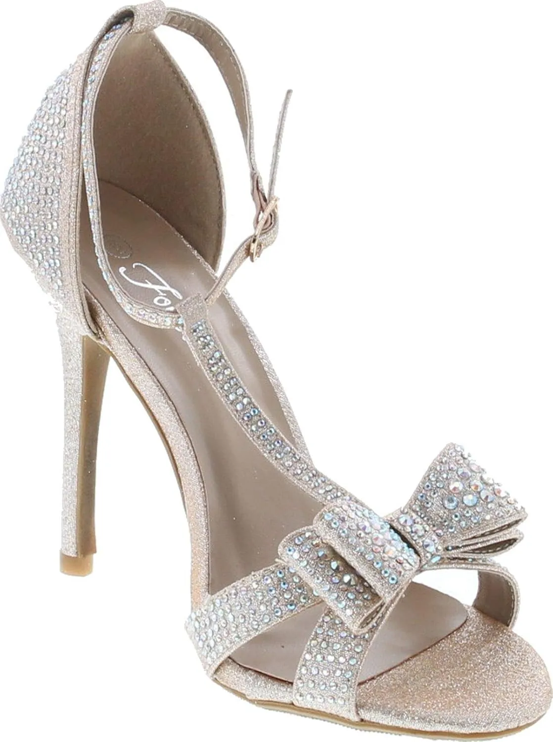 Forever Alina-64 Women's Fashion Bridal Formal Ankle Strap Open Toe Heels Evening Dress Sandals