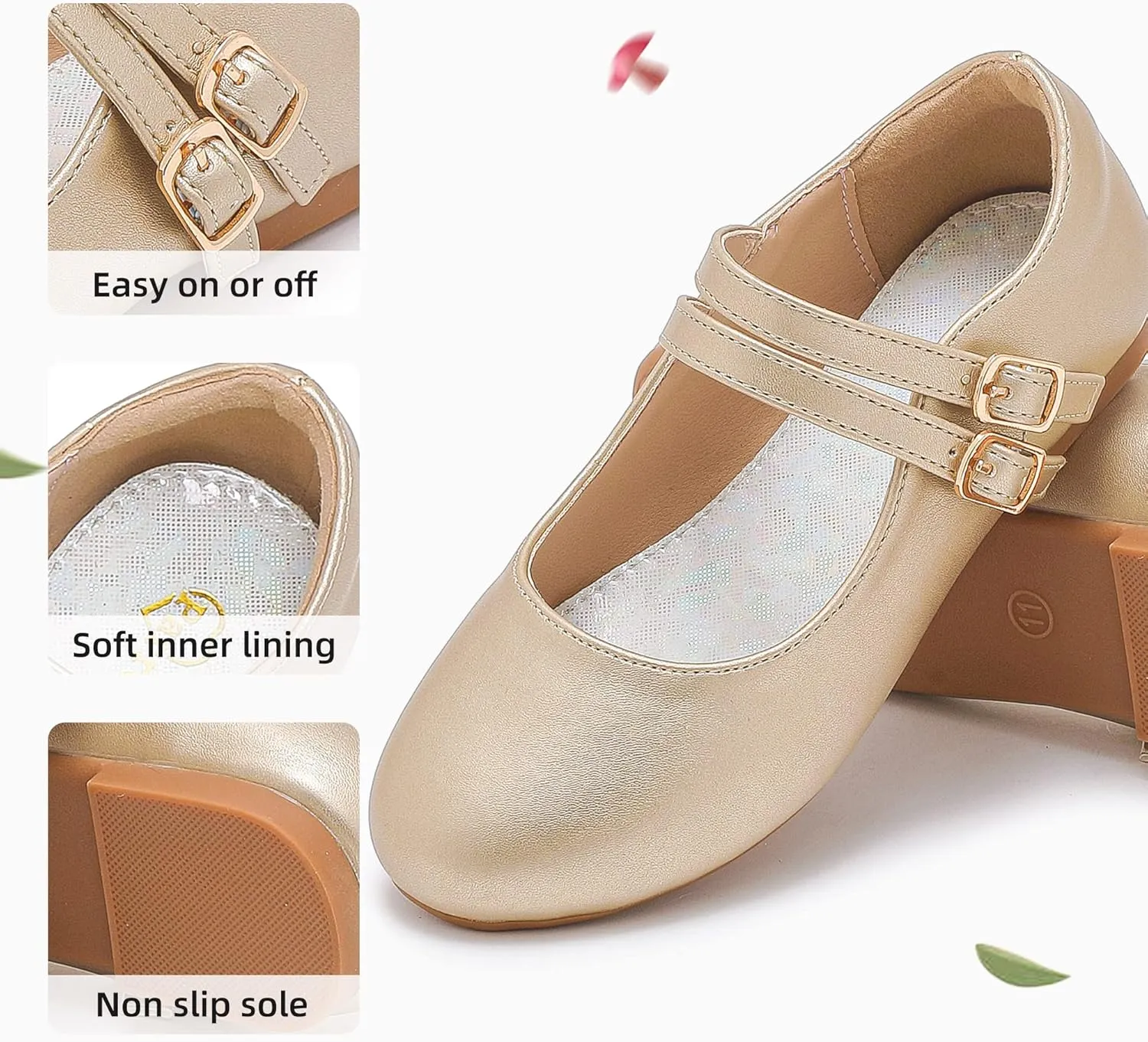 Girls Dress Shoes Princess Wedding Girls Flats Toddler Girl Shoes for Little Big Kids