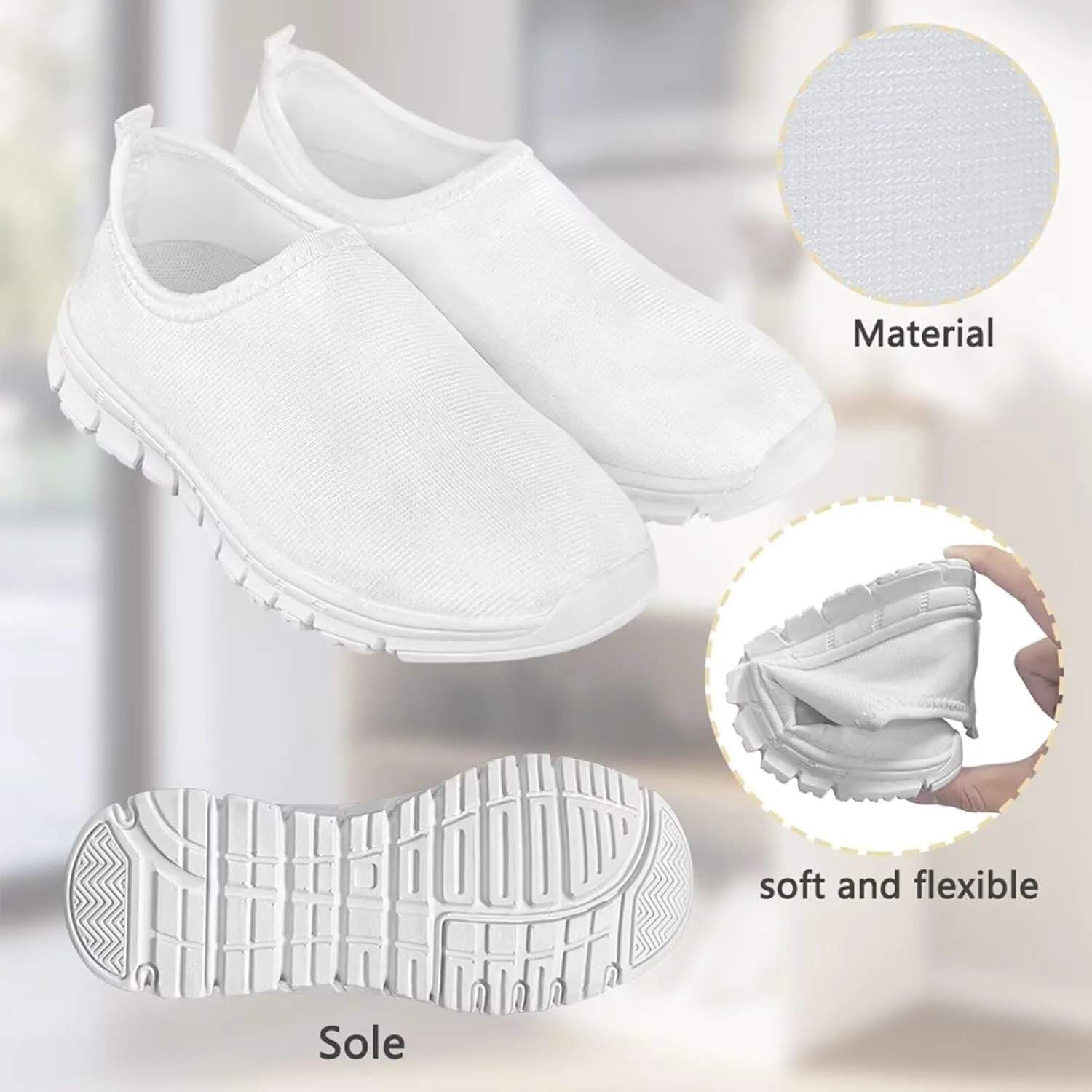 Girls Slip On Sneakers Little Girls Tennis Shoes for Outdoor Activities