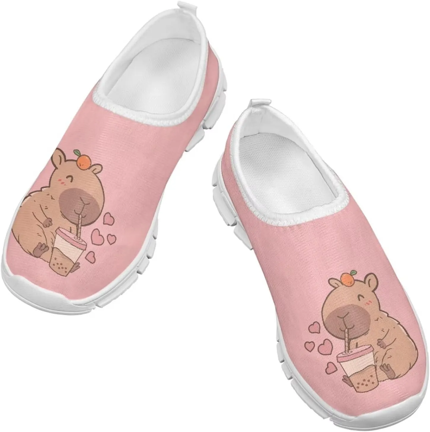 Girls Slip On Sneakers Little Girls Tennis Shoes for Outdoor Activities