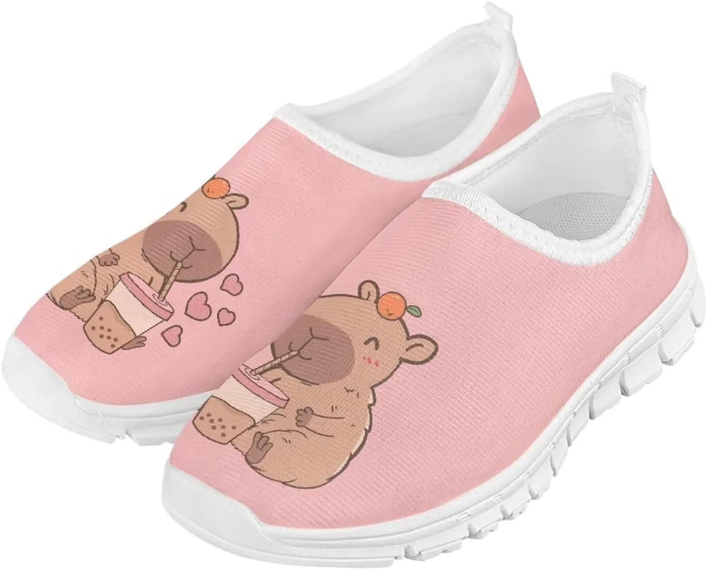 Girls Slip On Sneakers Little Girls Tennis Shoes for Outdoor Activities