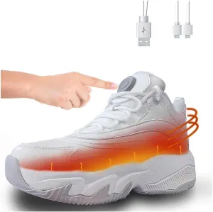 Heated Shoes for Men and Women, 4000 mAh Rechargeable(Last 8 Hours) USB Charging, 3 Adjustable Temperature, Up to 50 °C Electric Shoes, Winter Electric Shoes for Climbing, Hiking