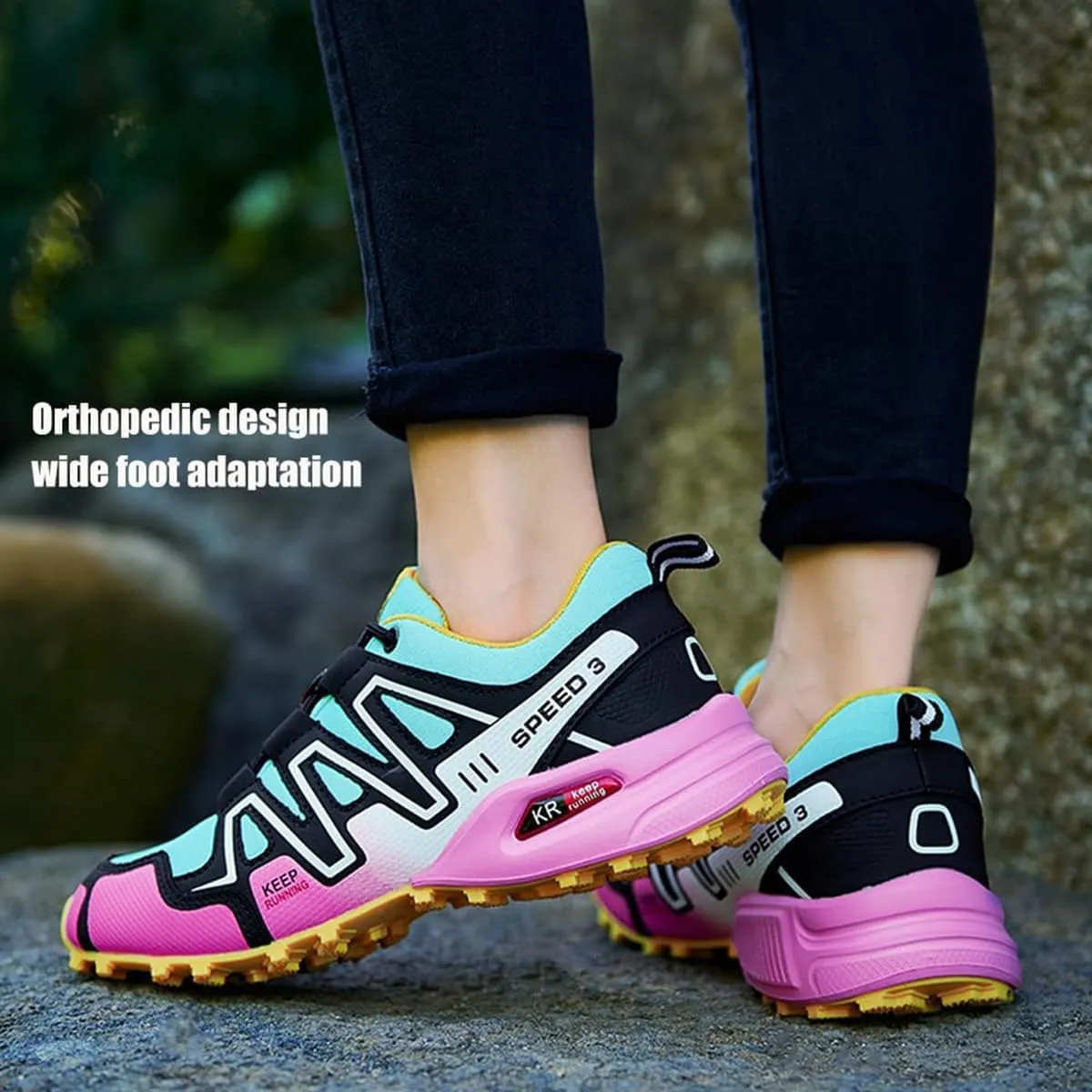 Hike Balance Shoes,Hike Orthopedic Sneakers Women Men, Breathable Non-Slip Wide Toe Box Climbing Boots