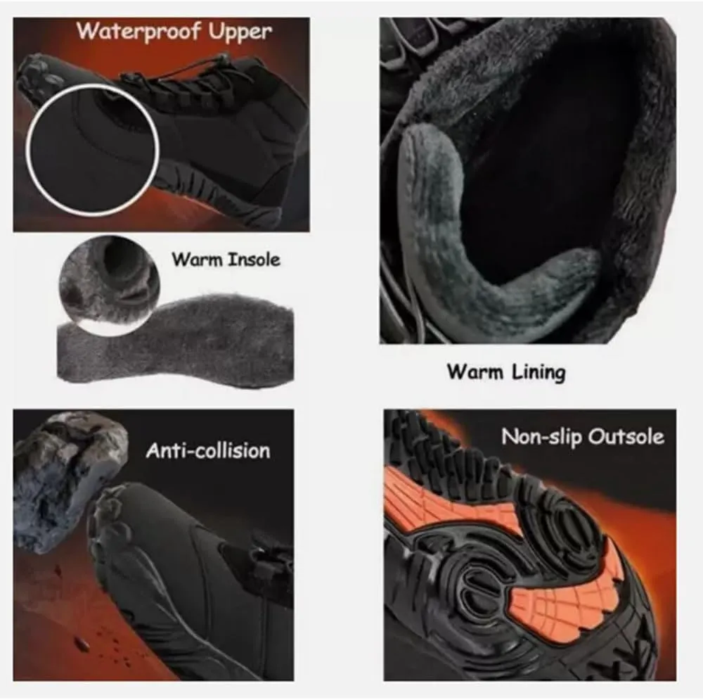 Hike Winter Footwear Barefoot Women, 2024 New Hike Winter Barefoot Footwear Men, Zero-Drop Sole Cross-Country Running Shoes, Wide-Head Shoes