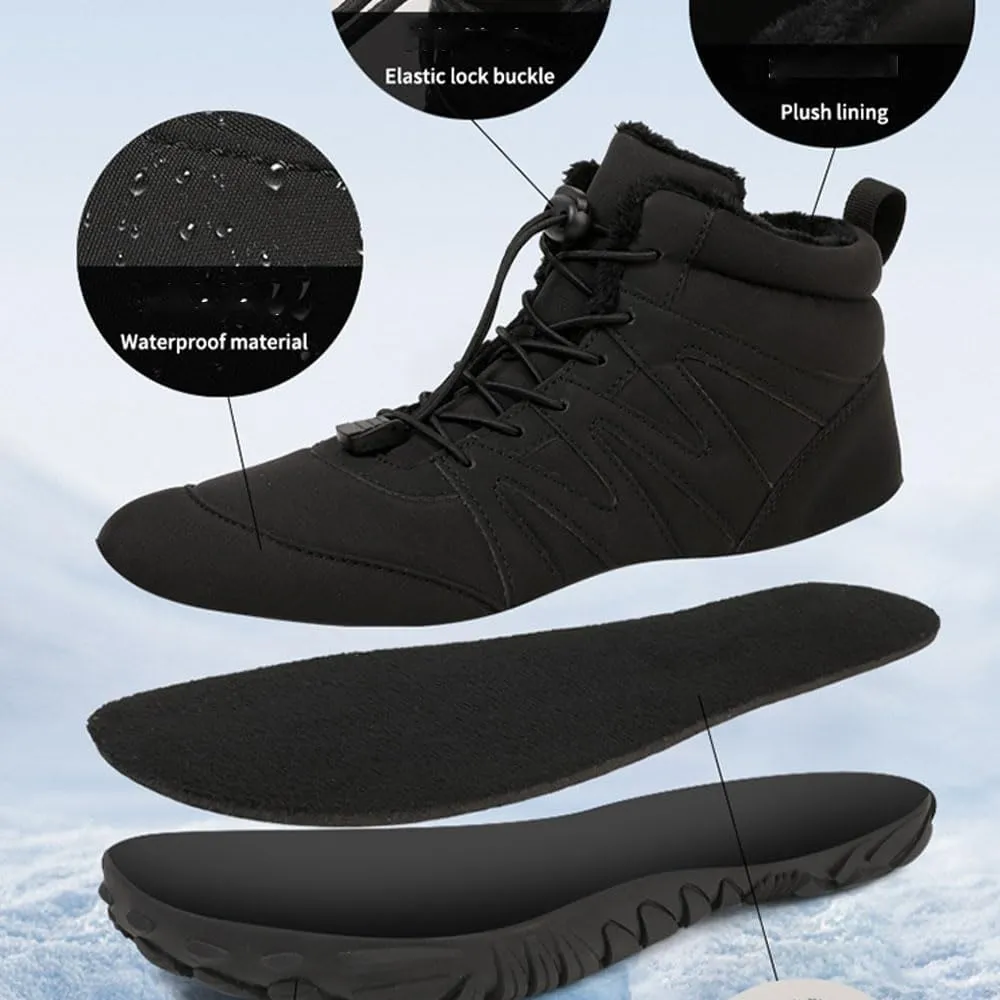 Hike Winter Footwear Barefoot Women, 2024 New Hike Winter Barefoot Footwear Men, Zero-Drop Sole Cross-Country Running Shoes, Wide-Head Shoes
