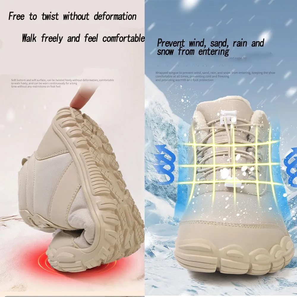 Hike Winter Footwear Barefoot Women, 2024 New Hike Winter Barefoot Footwear Men, Zero-Drop Sole Cross-Country Running Shoes, Wide-Head Shoes
