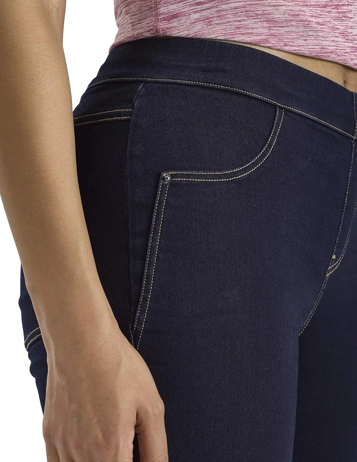 HUE Women's Side Vent Denim Mid-Rise Capri