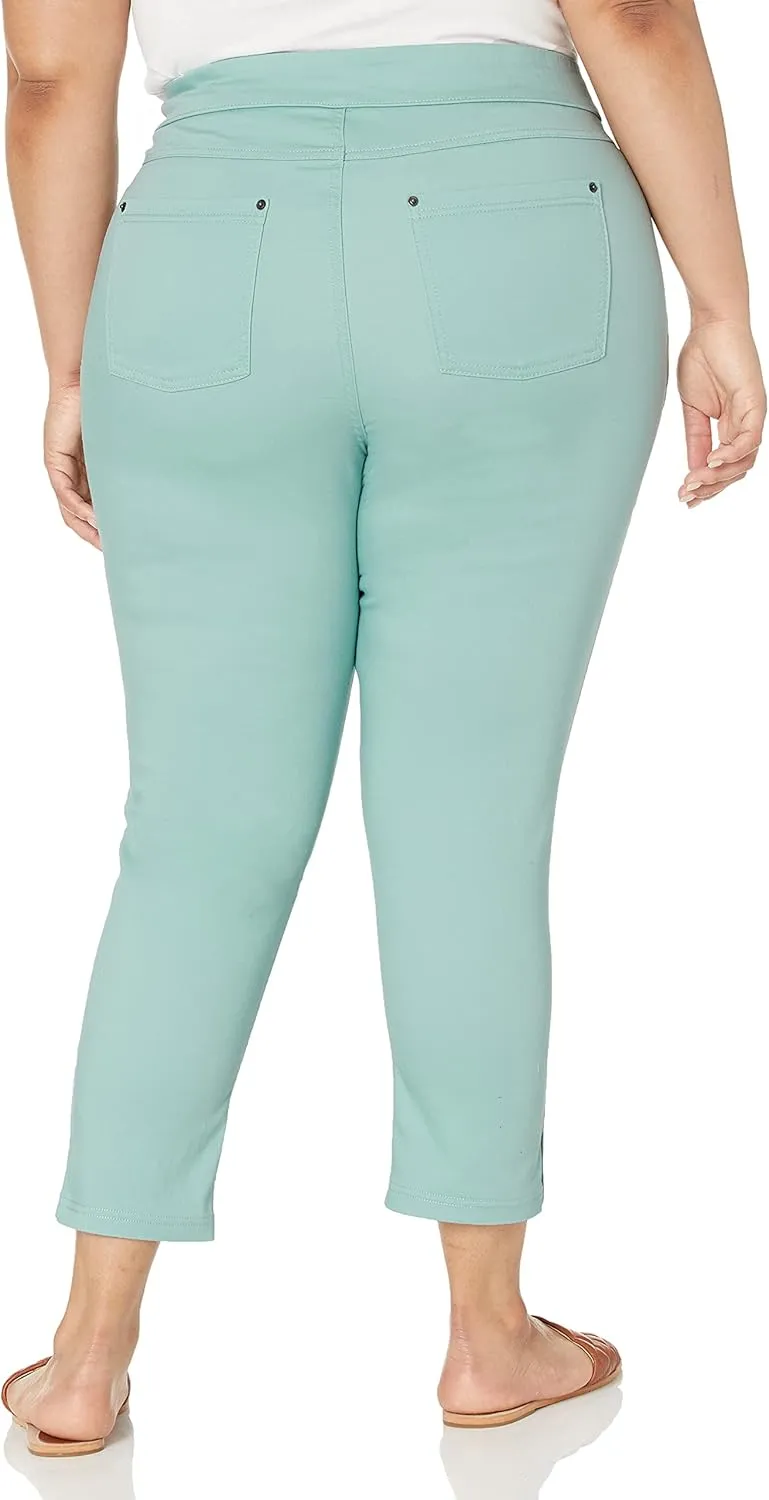 HUE Women's Side Vent Denim Mid-Rise Capri