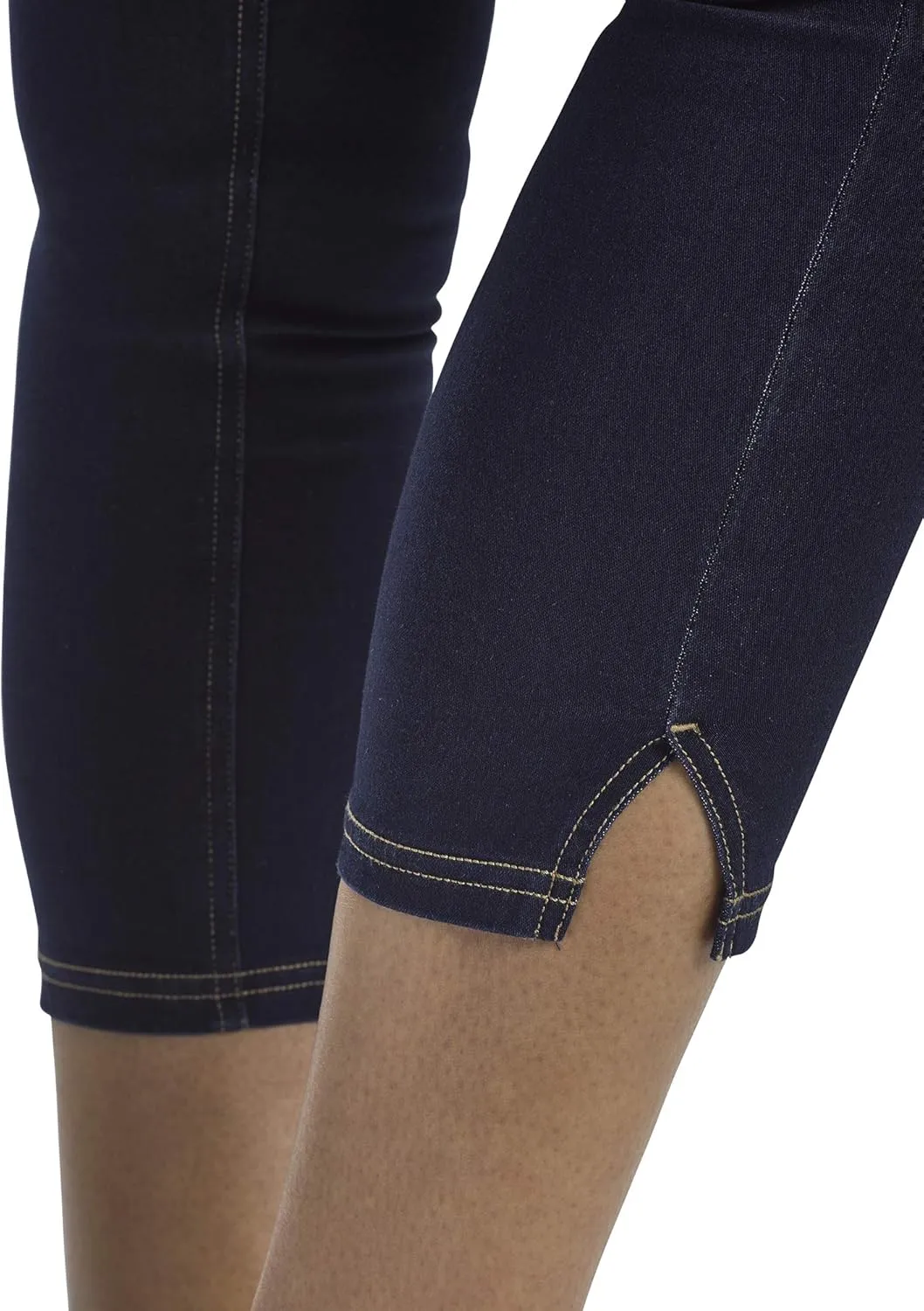 HUE Women's Side Vent Denim Mid-Rise Capri