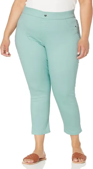 HUE Women's Side Vent Denim Mid-Rise Capri
