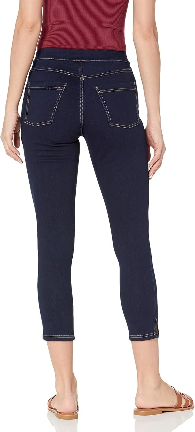 HUE Women's Side Vent Denim Mid-Rise Capri