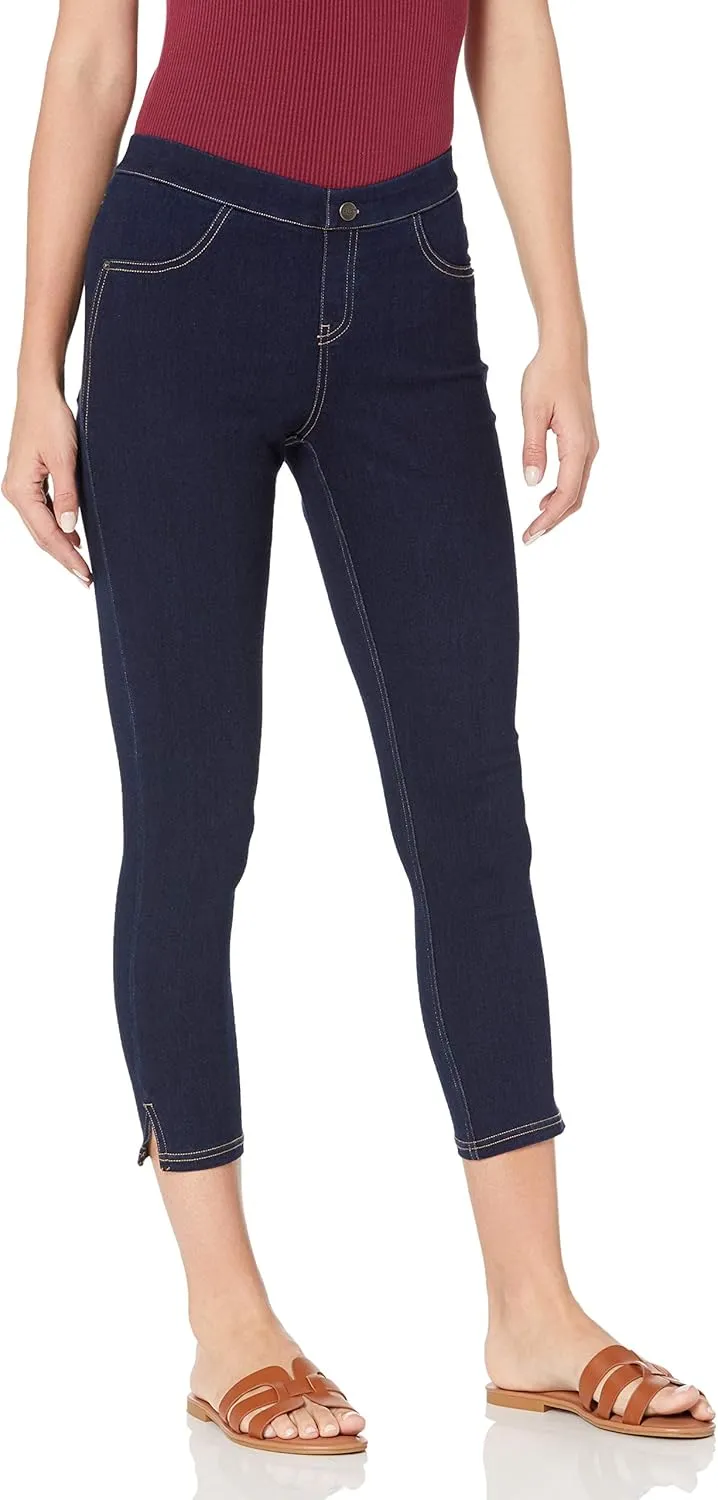 HUE Women's Side Vent Denim Mid-Rise Capri