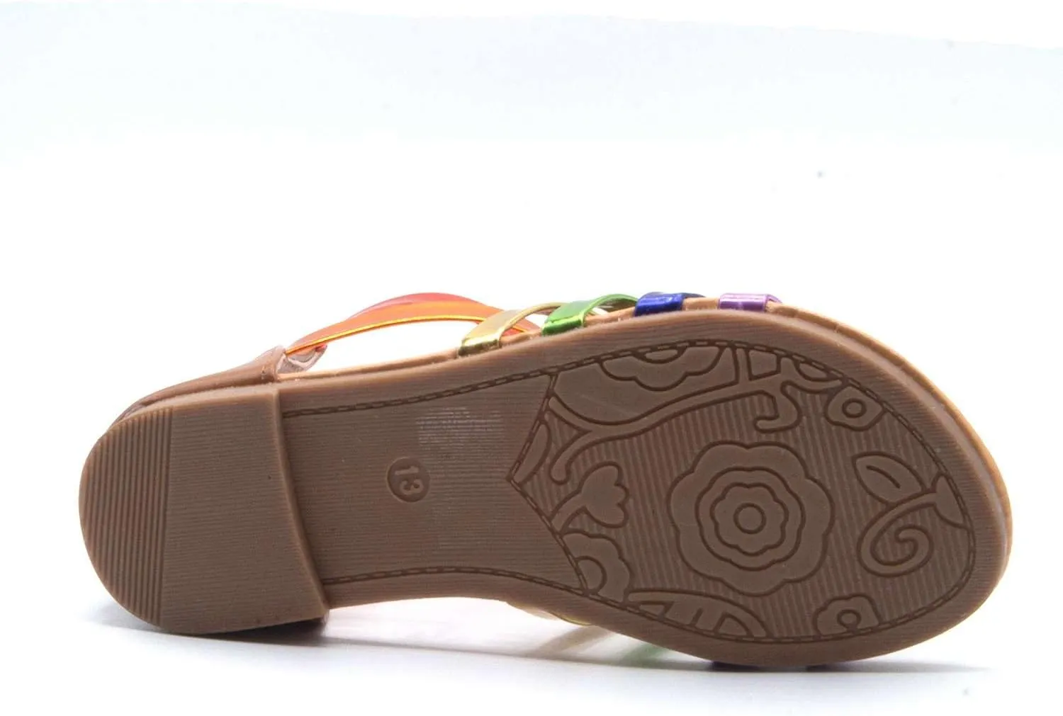Jazamé Toddler Girls' Gladiator Sandals with Back Zipper Open Toe Shoes