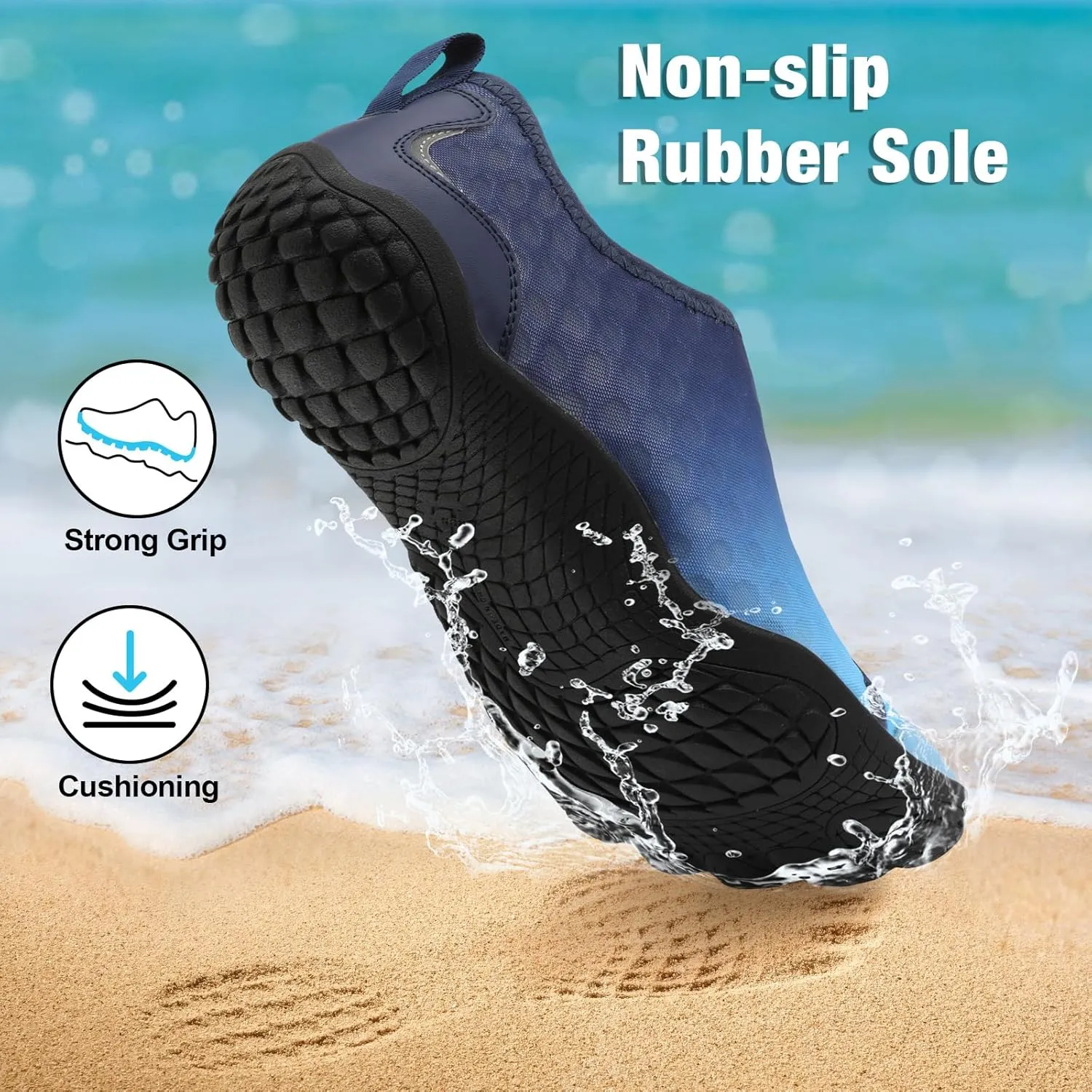 JIASUQI Water Shoes for Men Women Barefoot Swim Beach Shoes Quick Dry Hiking Shoes Sneakers for Adults