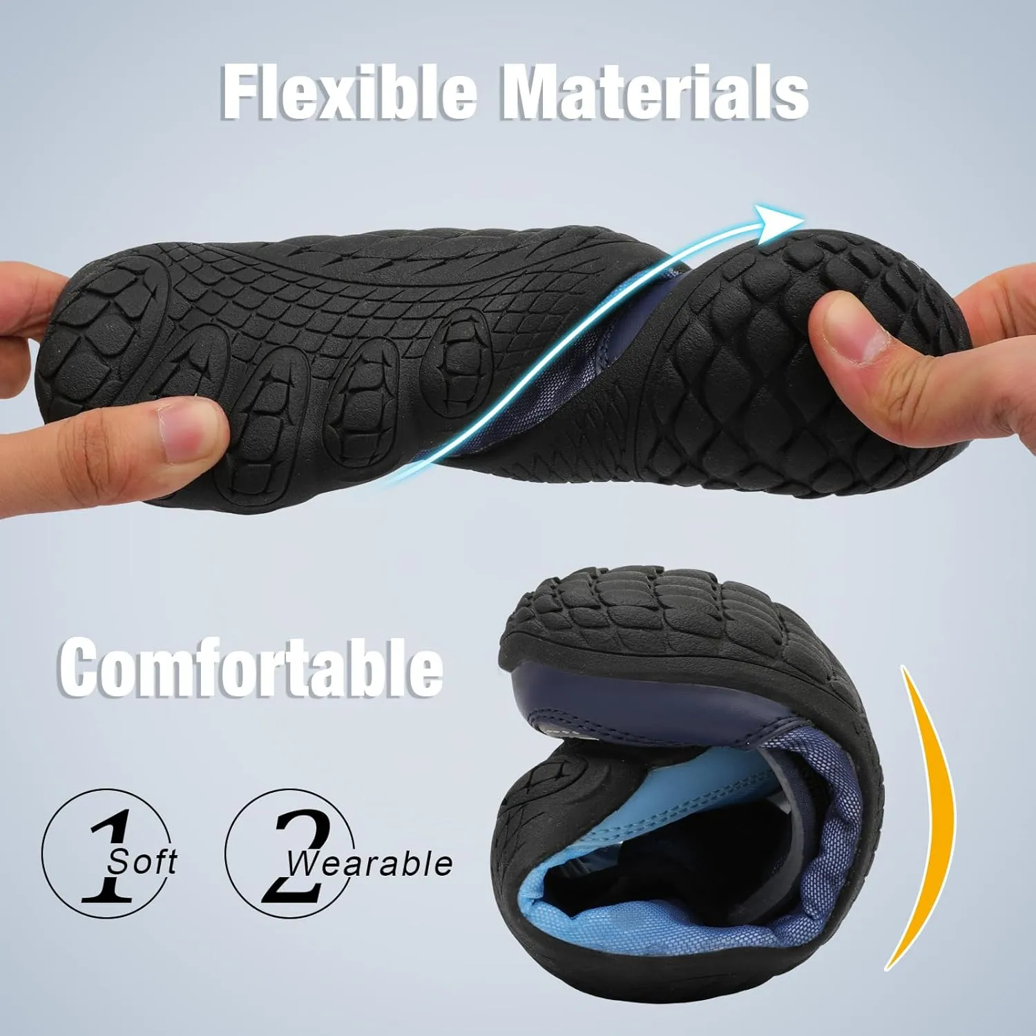 JIASUQI Water Shoes for Men Women Barefoot Swim Beach Shoes Quick Dry Hiking Shoes Sneakers for Adults