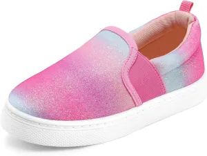 K KomForme Toddler Sneakers for Girls Boys Slip On Canvas Walking Shoes