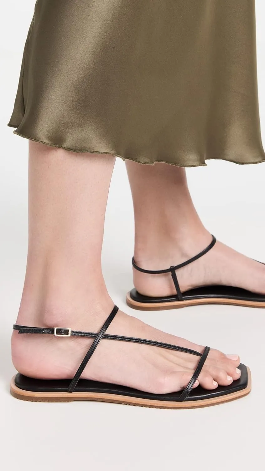 KAANAS Women's Alayta Square Toe Naked Sandals