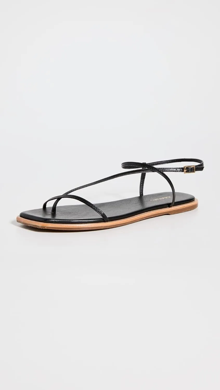 KAANAS Women's Alayta Square Toe Naked Sandals