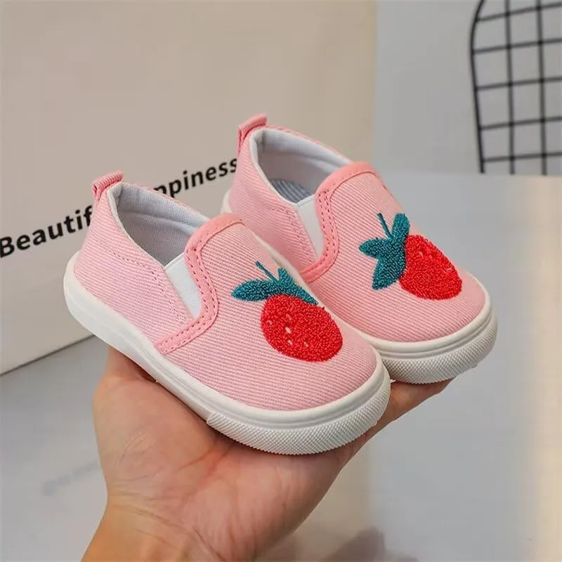 Kid Boy Girl Breathable Cartoon Canvas Shoes for Outdoor School Sport Running Walking