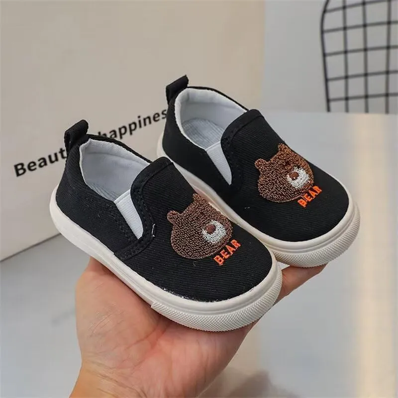 Kid Boy Girl Breathable Cartoon Canvas Shoes for Outdoor School Sport Running Walking