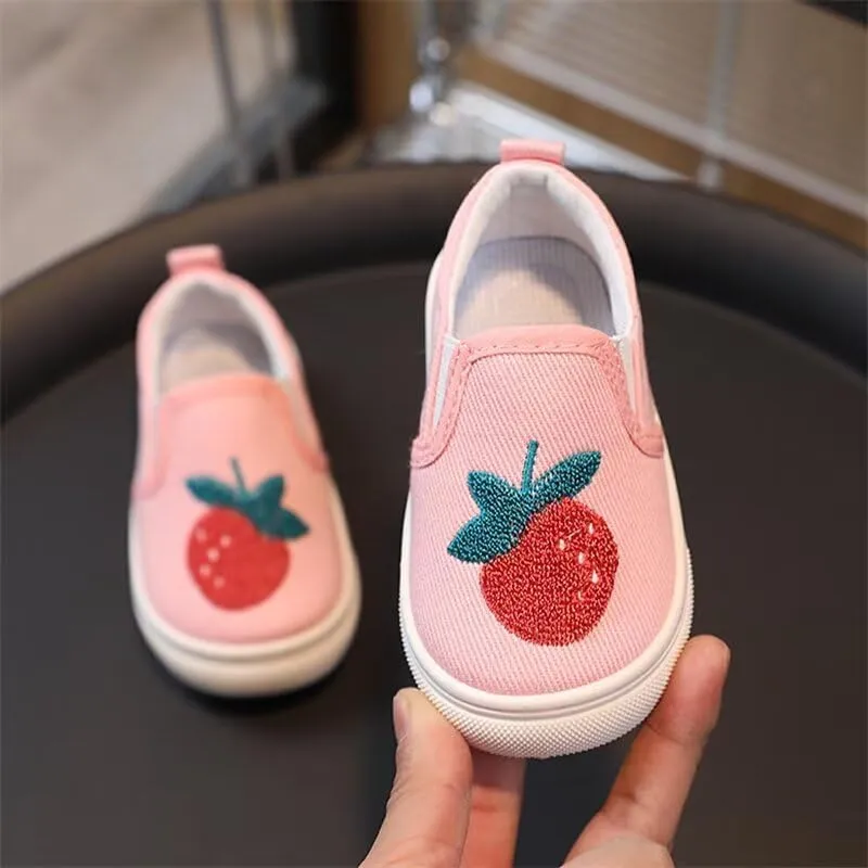 Kid Boy Girl Breathable Cartoon Canvas Shoes for Outdoor School Sport Running Walking