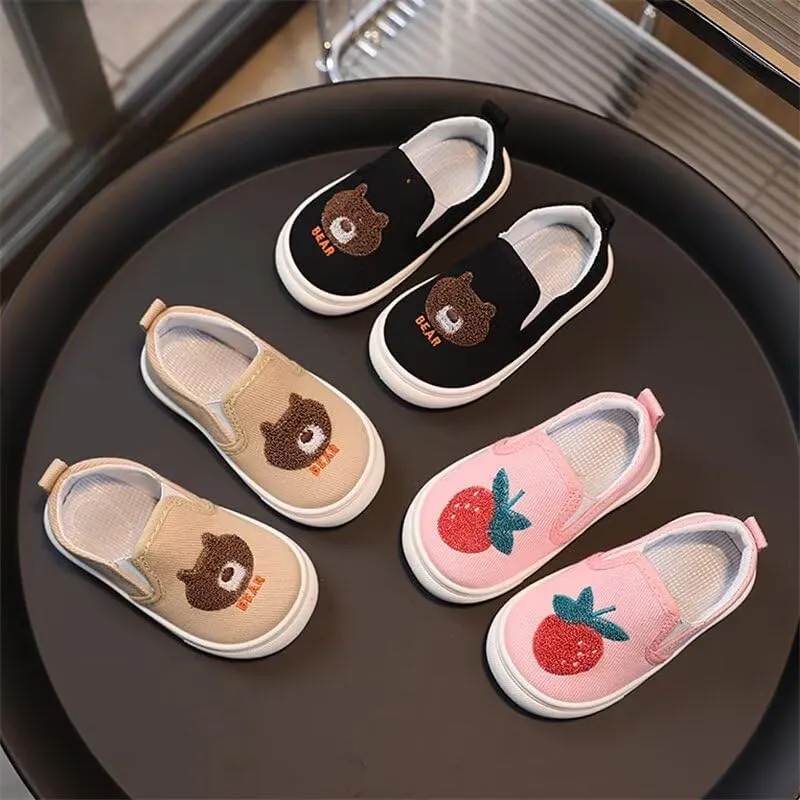 Kid Boy Girl Breathable Cartoon Canvas Shoes for Outdoor School Sport Running Walking