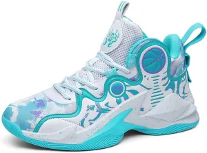 Kids Basketball Shoes, Running Walking Shoes Breathable Comfortable Boys Sneakers for Little/Big Kids