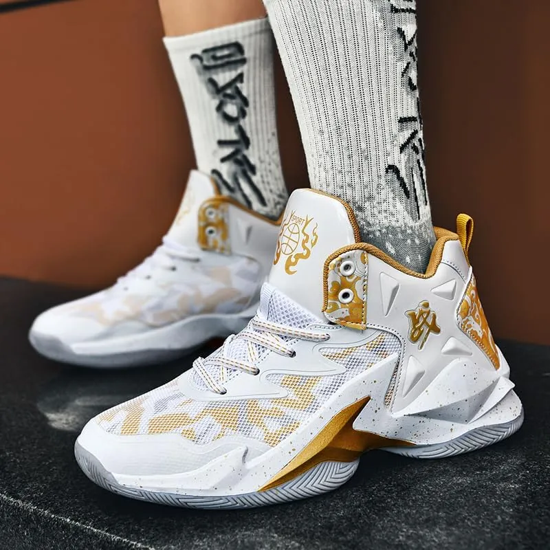Kids Basketball Shoes, Running Walking Shoes Breathable Comfortable Boys Sneakers for Little/Big Kids