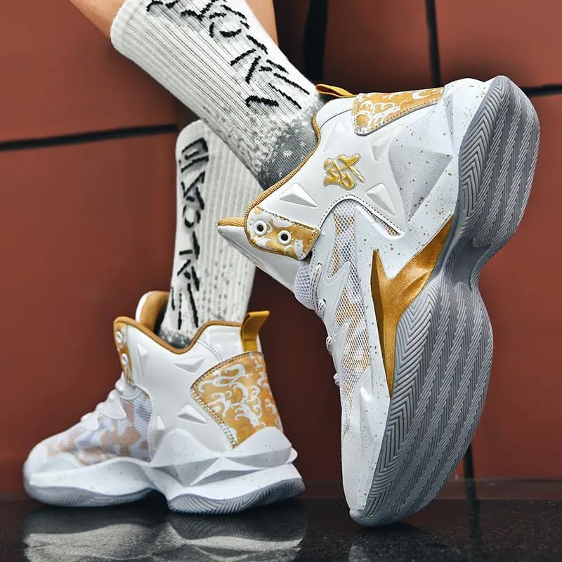 Kids Basketball Shoes, Running Walking Shoes Breathable Comfortable Boys Sneakers for Little/Big Kids