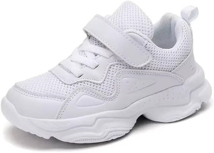 Kids Boy Girl PU Leather Casual Sneakers for Sport Walking Running School