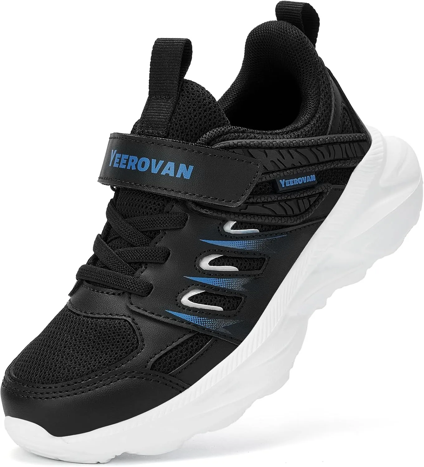 Kids Sneakers for Boys Girls Mesh Breathable Running Shoes Hook and Loop Lightweight Athletic Casual Shoes