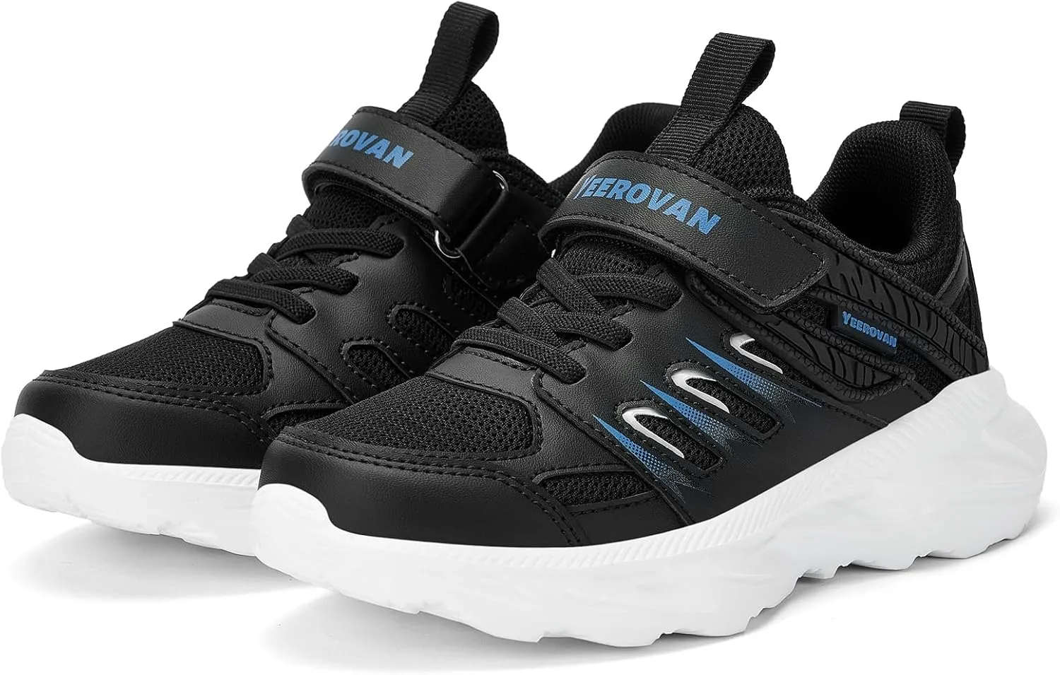 Kids Sneakers for Boys Girls Mesh Breathable Running Shoes Hook and Loop Lightweight Athletic Casual Shoes