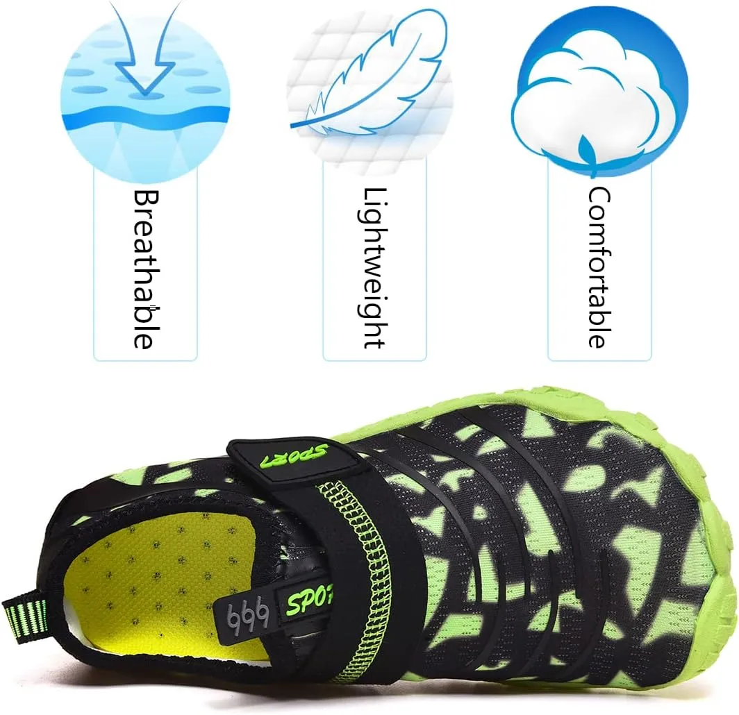 Kids Water Shoes Quick Dry Barefoot Aqua Sport Shoes Boys Girls Lightweight Sneakers Beach Swim Pool Shoes
