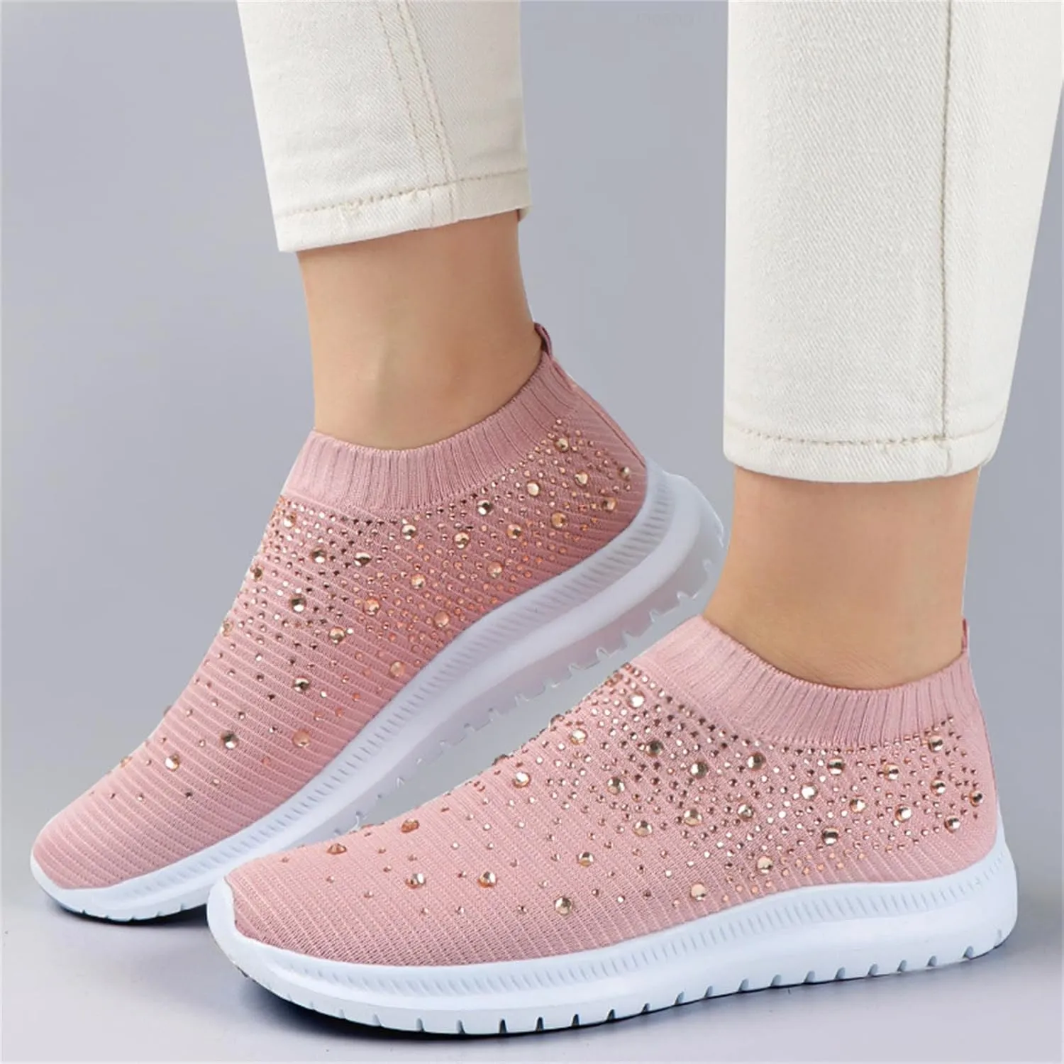 Ladmiple Sneakers For Women Slip On Walking Shoes Dressy Casual Summer Fashion Comfortable Non Slip Flats Loafers