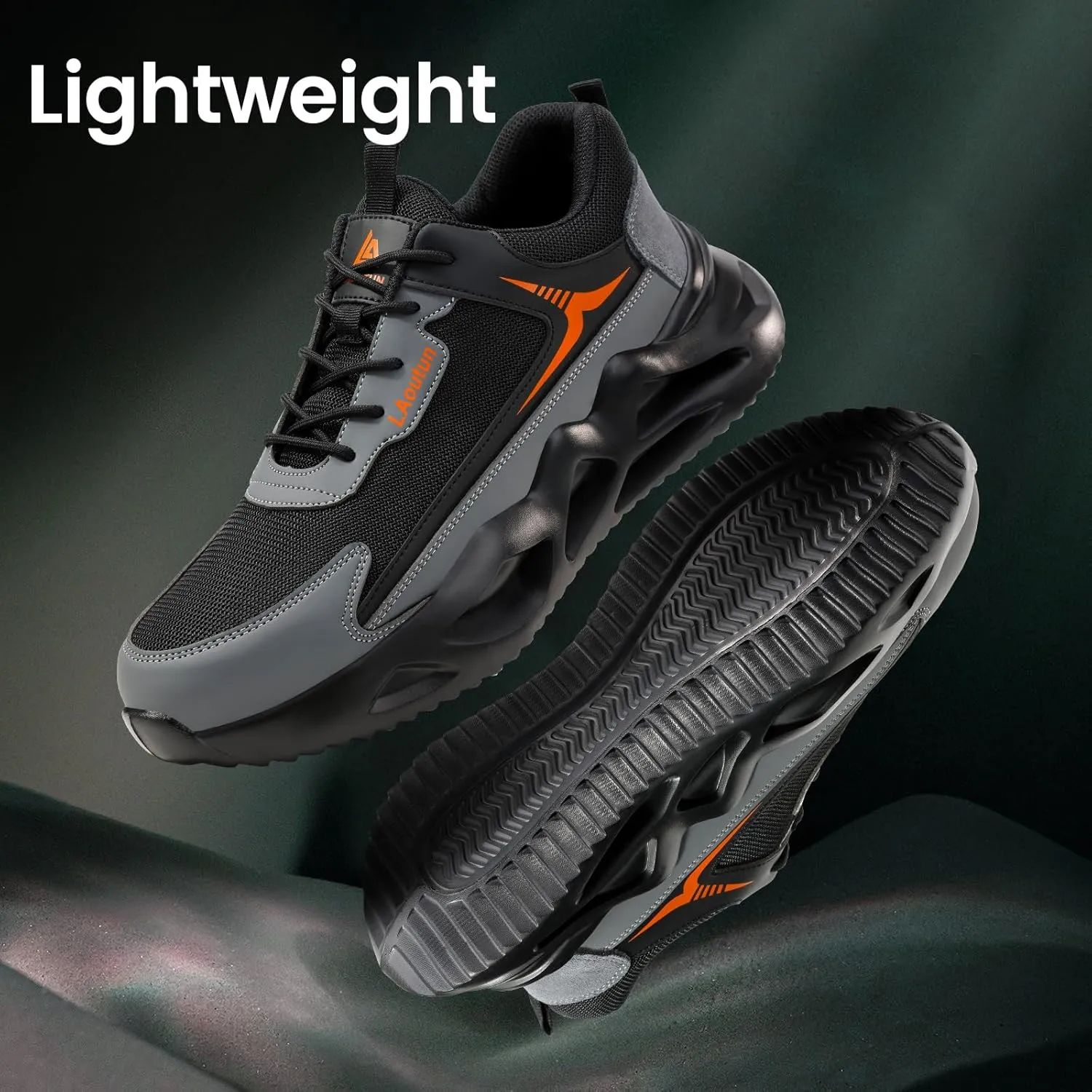 LAoutun Steel Toe Shoes for Men Women Safety Work Shoes Indestructible Steel Toe Sneakers Lightweight Work Shoes Toe Shoes