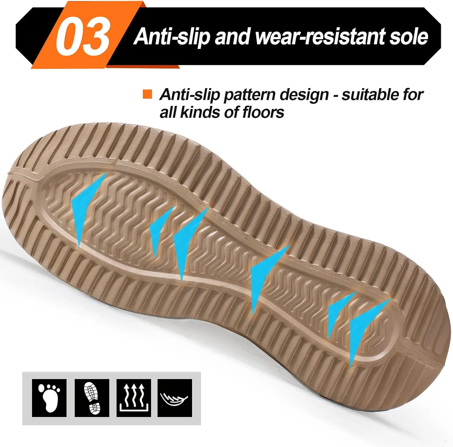 LAoutun Steel Toe Shoes for Men Women Work Shoes Safety Sneakers Shoes Comfortable Lightweight Puncture Proof Slip on Indestructible Work Shoes
