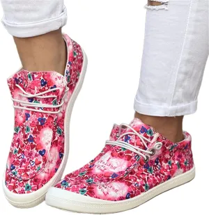 Lausiuoe Christmas Shoes For Women Flats Canvas Shoes Fashion Non-Slip Classic Casual Comfort Low Top Walking Sneakers Loafers