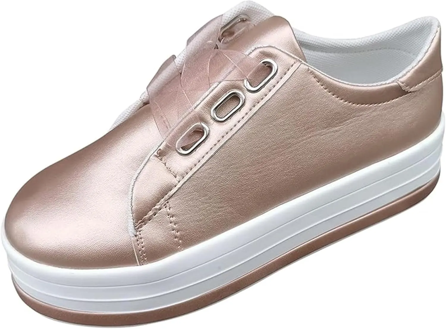 Lausiuoe Women's Fashion Sneakers Slip On Canvas Shoes Low Top Non Slip Casual Fall Soft Comfort Walking Flat Loafers