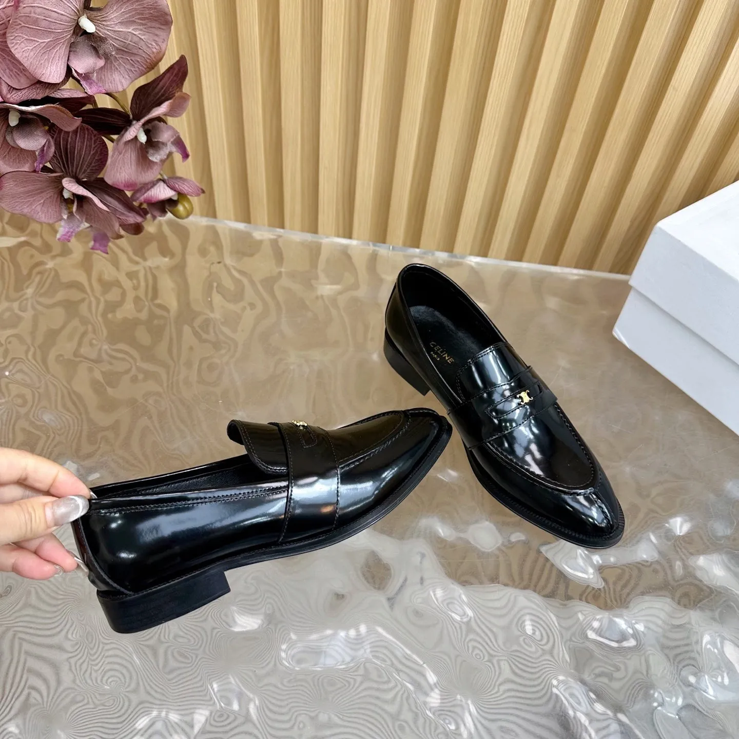 Loafers Leather 285917 Quality-assured Celine Black Fully customizable CELINE