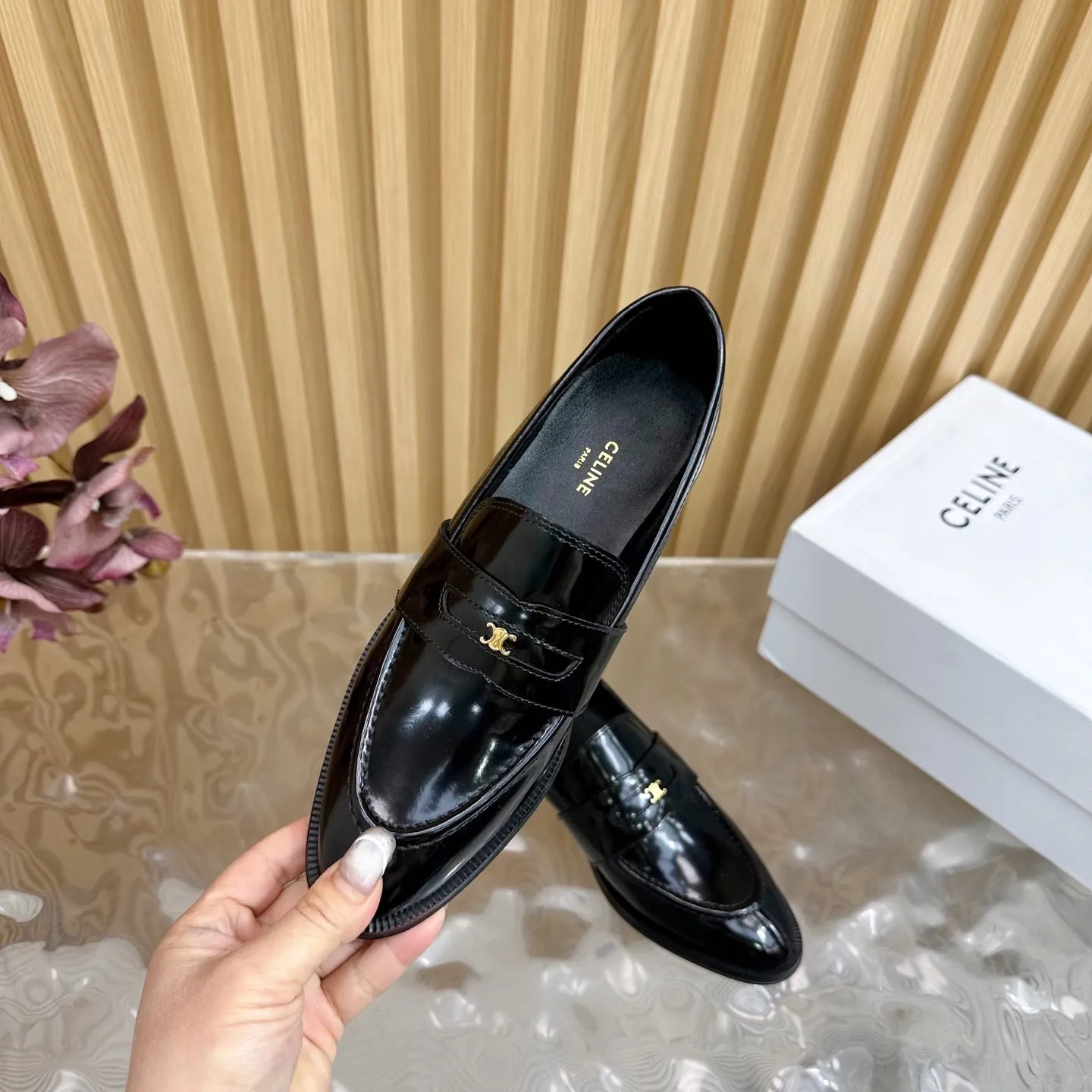 Loafers Leather 285917 Quality-assured Celine Black Fully customizable CELINE